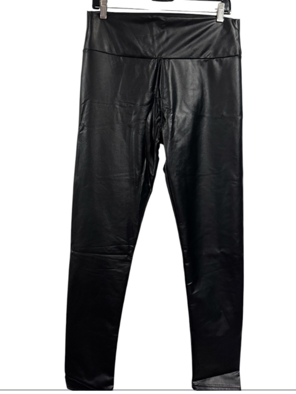 Black Faux Leather Leggings xl NEW stretch